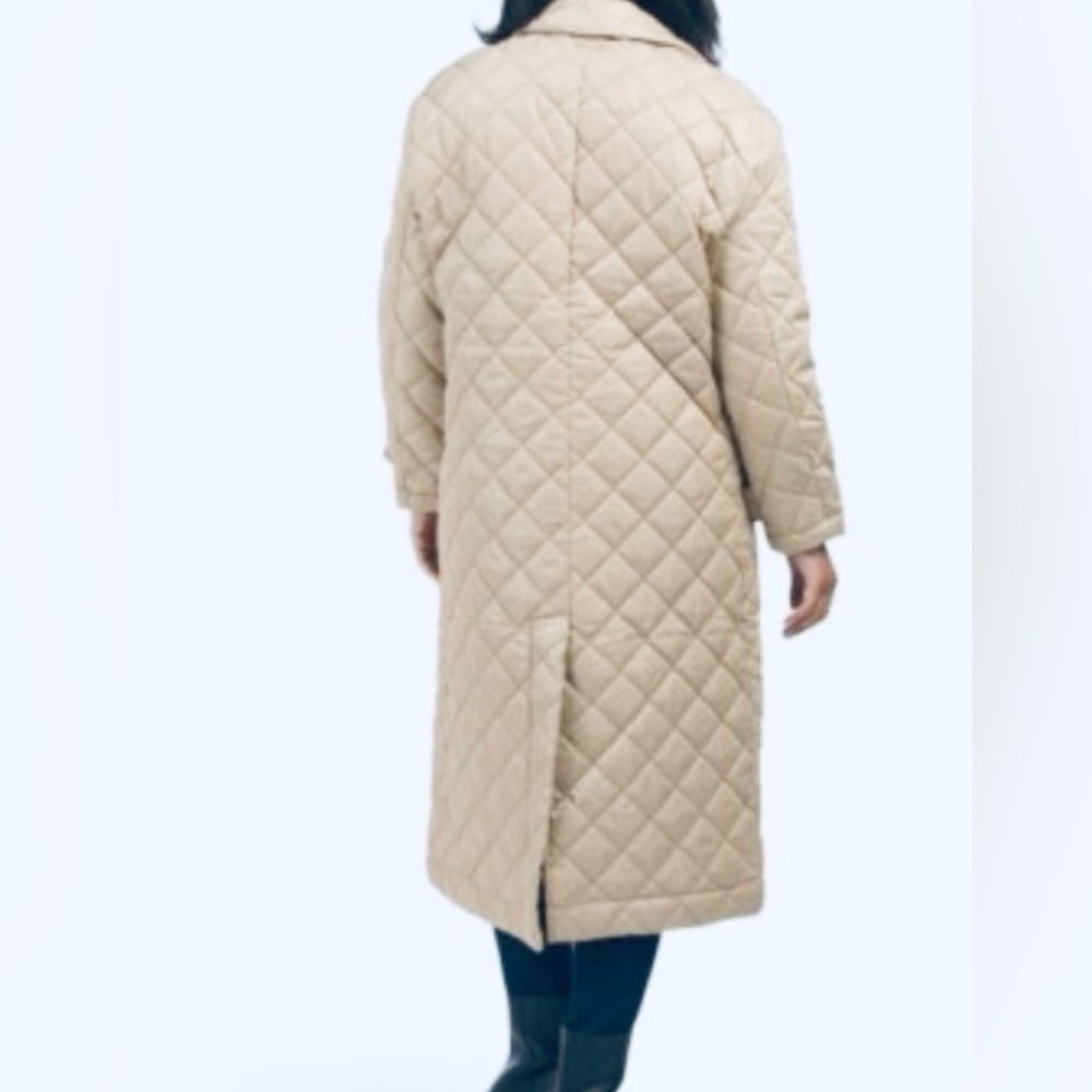 Rebecca Minkoff White Quilted Puffer Trench Coat - Picture 2 of 11
